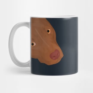 Cute Red Nose Pitbull Portrait - Vector Art Mug